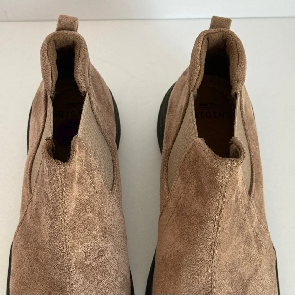 Earth Originals Dayana Women’s Brown Slip-on Boots Faux Suede Size 6.5